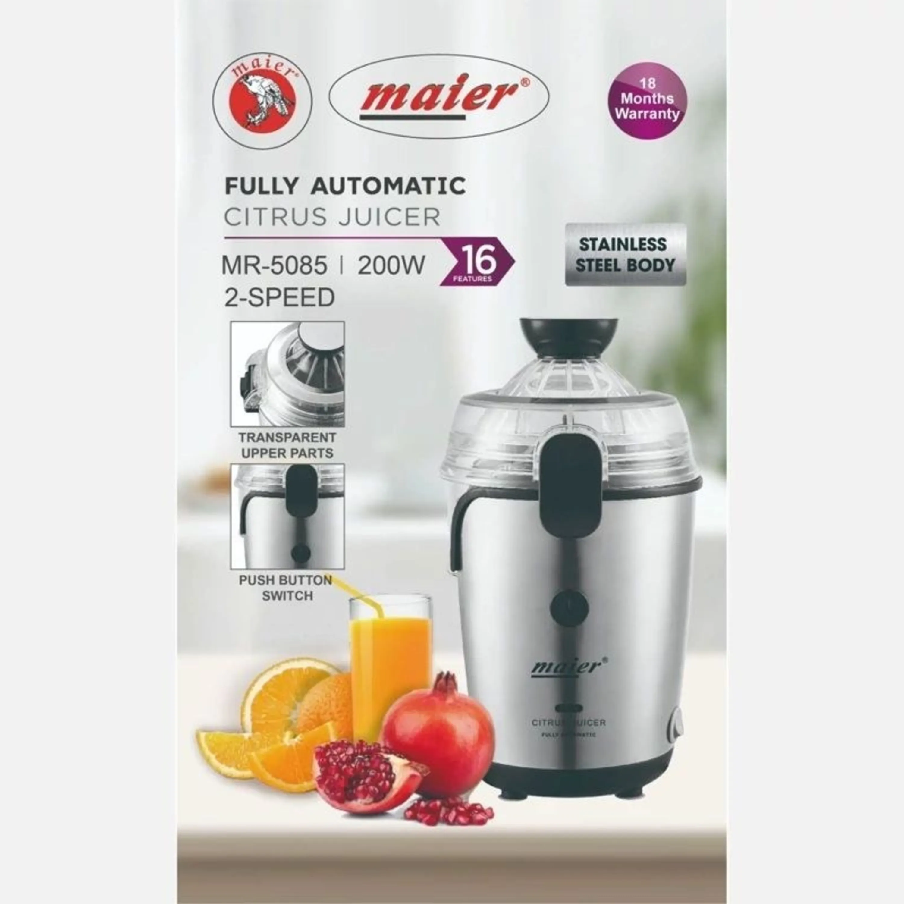 آب مرکبات گیر اتوماتیک مایر (Maier) مدل MR-5085 - عصاره سلامت در دستان شما
