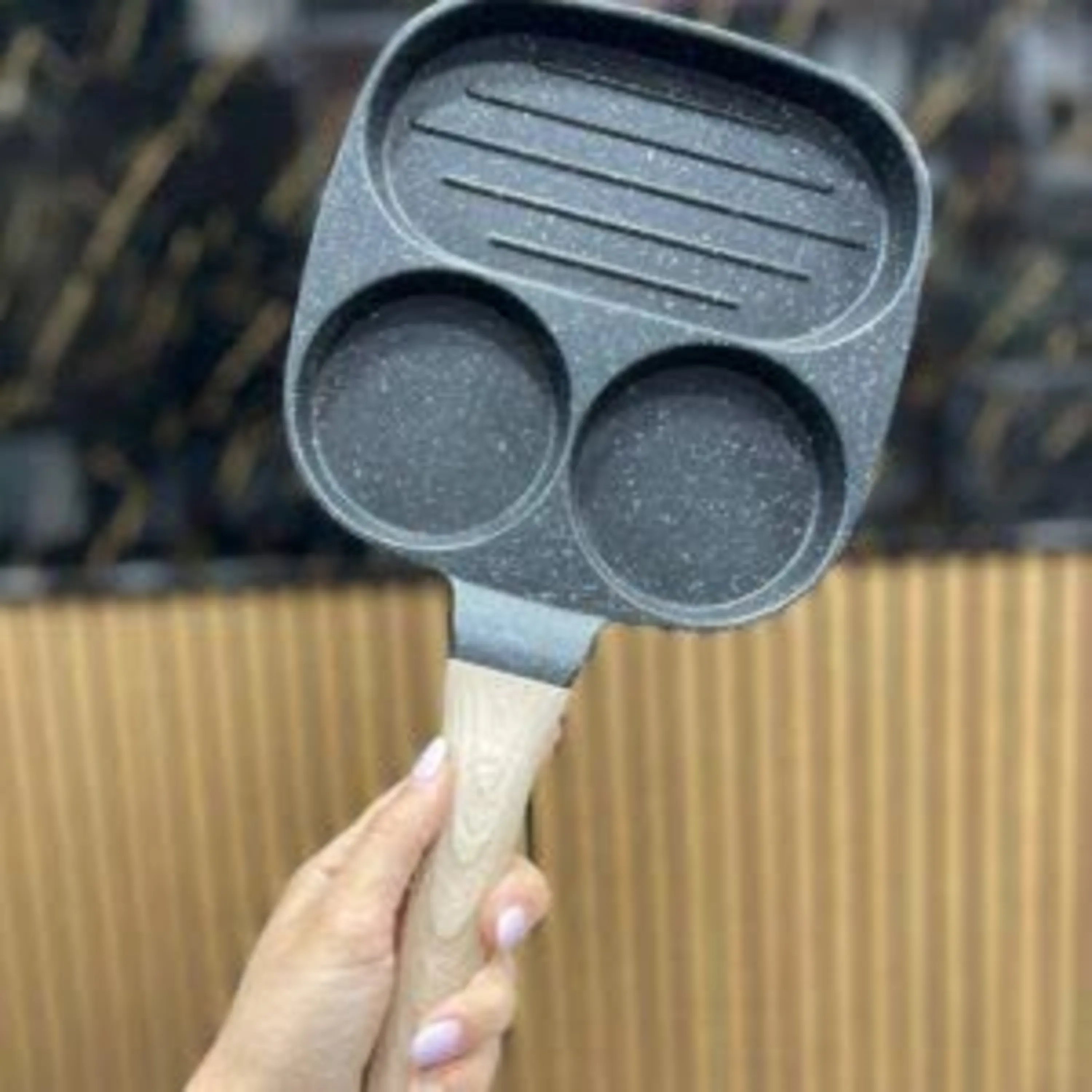 تابه گرانیتی سه خانه