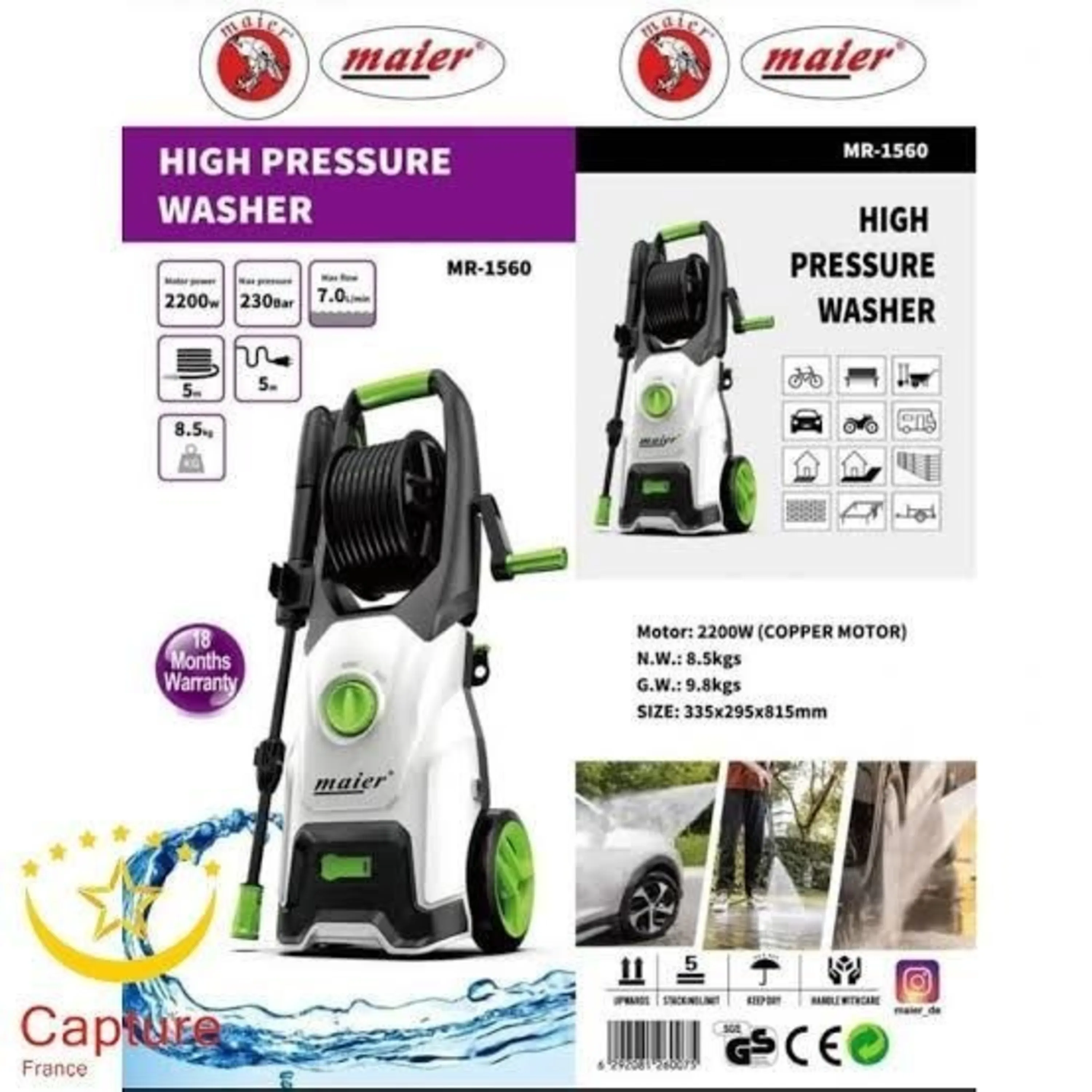 کارواش مایر مدل MR1560 فشار 230 بار