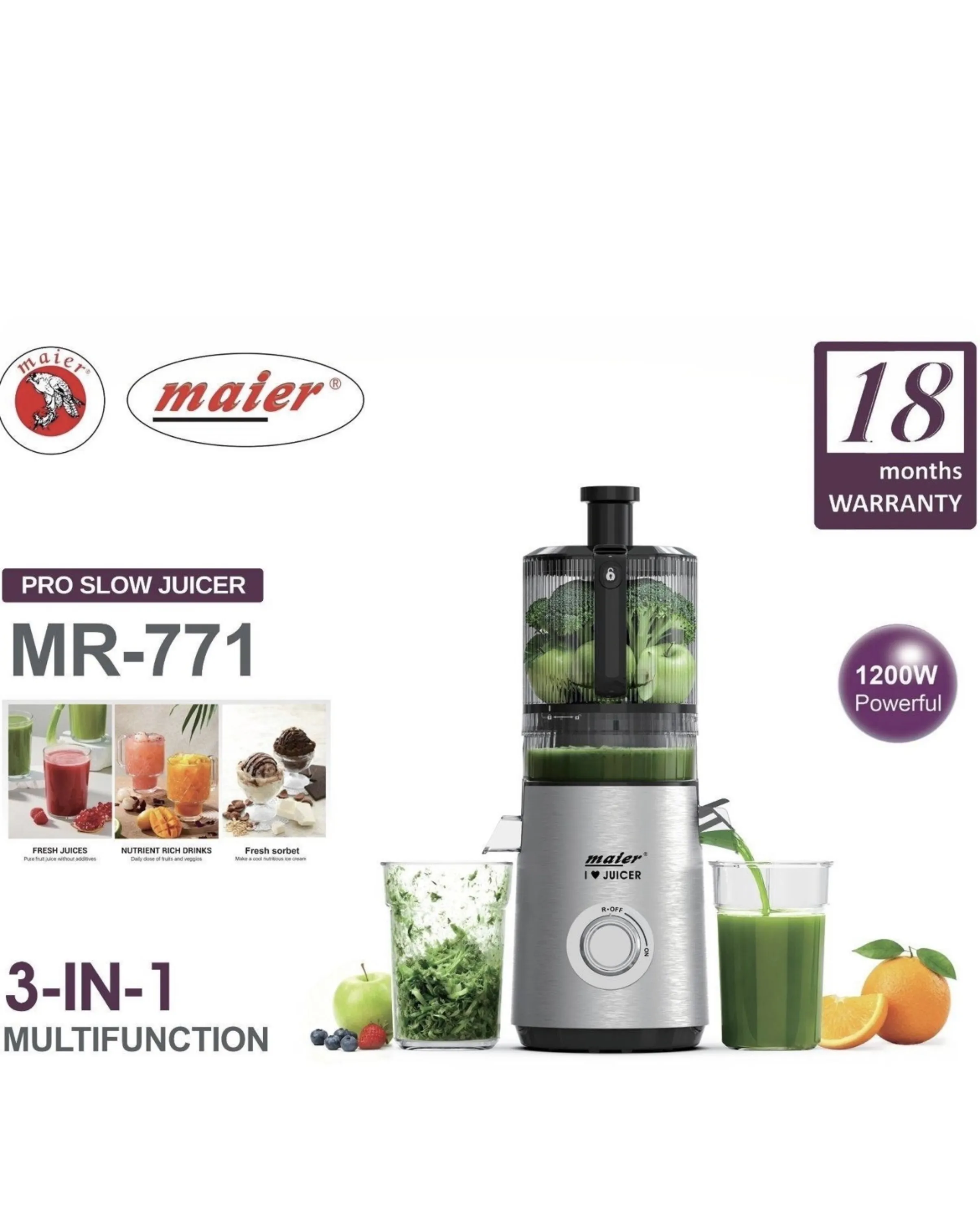 آبمیوه گیری مایر مدل MR771